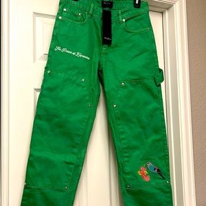 Embroidered Carpenter Denim - Green